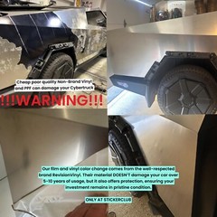 Cybertruck DIY PPF Paint Protection Film Wrap Color Gloss Crystal Sun Yellow