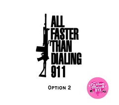 Gun Life Decal Vinyl Car Motorcycle Laptop Option 1 2 3 4