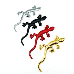2PC 3D Three-Dimensional Metal Gecko Car Sticker Tail Sticker Decoration