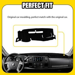Dashboard Cover Black Gray Fit 2007-2013 GMC Sierra 1500 2500HD 3500HD Models