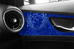 PET Damascus Steel Forged Gloss Royal Blue Car Vinyl Wrap Decal Sticker Film