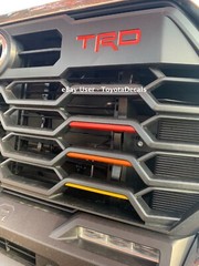 Toyota Tundra TRD indent and heritage front grill decals 2022