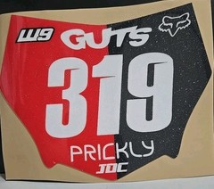 Discounted MOTOCUTZ Number Plate Decal – As Is / Overstock
