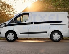 XL Upper Door Side Stripes – Vinyl Decal for Ford Transit Custom MK8 (2014–2023)