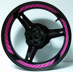 HOT PINK MAGENTA CUSTOM INNER RIM DECALS WHEEL STICKERS STRIPES TAPE GRAPHICS