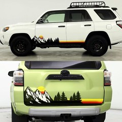 Overland Truck Decal for Tacoma, 4Runner, Jeep. Universal Fit. Retro Stripes.