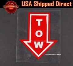 4.5″ x3.75″ Bumper Red WaterProof Tow Arrow Point Sticker Decal For Toyota Scion