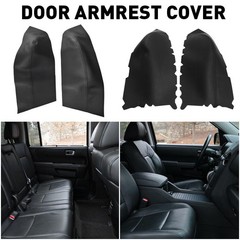 4/8X Black Front Rear Leather Door Panels Cover Armrest For Honda Pilot 2009-201