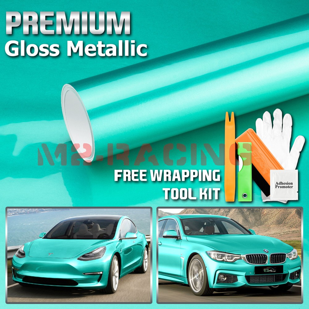 Gloss Metallic Teal Candy Decal Car Vinyl Wrap Film Sticker Sheet Sparkle DIY