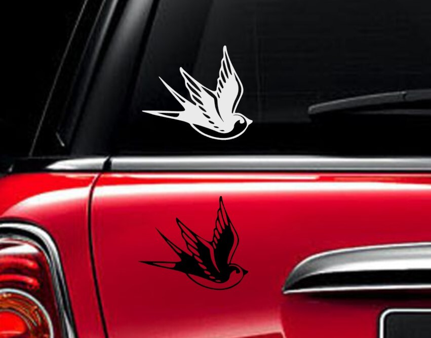 SWALLOW TATTOO Decal Vinyl Car Window Sticker ANY SIZE