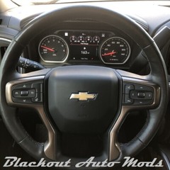 Gloss Black Steering Wheel Bowtie Overlay Chevy Silverado 2014-2024 Precut Decal