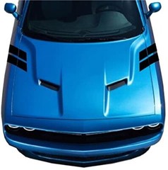 4pcs Matte Black Universal Car Hood Fender Racing Stripe Hash Mark Vinyl Decal