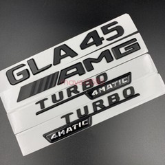 Matte black GLA45 AMG TURBO 4 MATIC Trunk Emblem Badge Sticker For Mercedes Benz