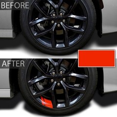 High-Quality Reflective Hash Stripe Wheel Decals for 18-21” Cars – 6 Pcs Red