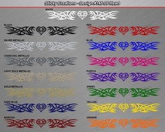 145-05 HEART Windshield Decal Window Sticker Vinyl Graphic Tribal Heart Car SUV