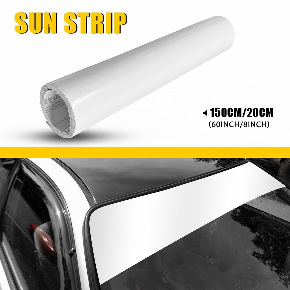 Windshield Sun Vinyl Visor Blank Banner Cover Sticker Tape Anti-UV Universal New