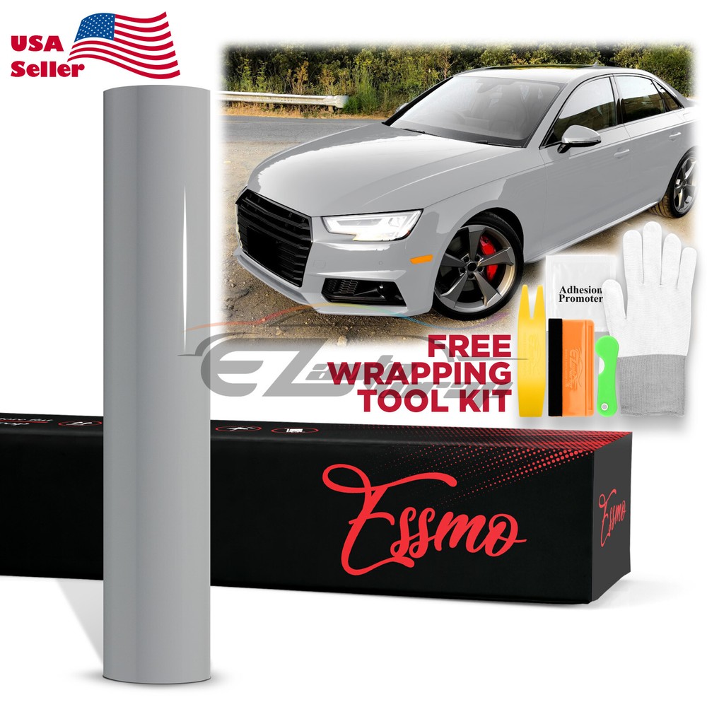 ESSMO PET Super Gloss Brooklyn Gray Vehicle Vinyl Wrap Decal Sheet Like Paint