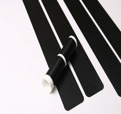 4x Carbon Fiber Car Door Edge Entry Guards Protectors Plate Sill Scuff Stickers