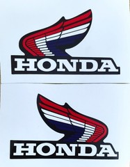 Wing Decal fits Honda Logo gas Tank fuel Sticker Decal water resistant Red blue