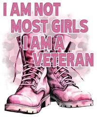 Military Phone Sticker (2 Inch) Female Soldier Veteran Pink Combat Boots !