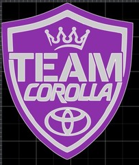 (x2) Escudos Team Corolla