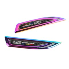 X2 MUGEN NEO CHROME Metal Car Trunk Side Fenders Door Emblem Badge Sticker
