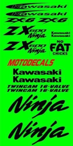 Side Upper Tail Fairing Graphics Sticker Decal Kit FOR ZX6 ZX-6 ZX6E ZX600 Tank