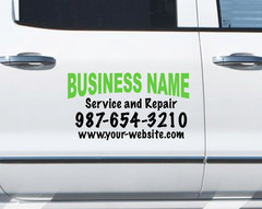 Custom Business Name Advertising sign Car Lettering Decal work Truck vinyl CS21