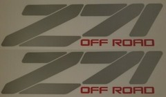 Z71 4×4 Off Road Sticker Vinyl Decal Fits Chevy Truck Silverado 1500 SILVER/RED