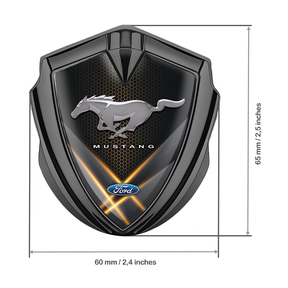 Mustang 3D Metal Shield Emblem Sticker Car for Fender Hood