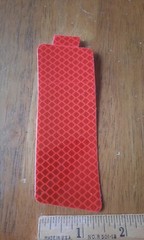100 Amber/Red 4.5″x1.5″ Rectangle High Visibility Reflective Stick-On Reflector