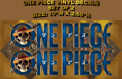 One Piece Logo Vinyl Decal Sticker Set of 2