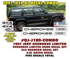 QJ-J180 1997 JEEP CHEROKEE XJ LIMITED – DECAL SET – COMBO