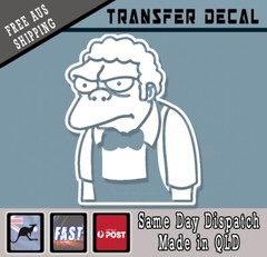 FUNNY Sticker MOE STYLE sticker Decal WHITE LAPTOP CAR BUMPER