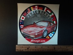 Snap On Tools 1989 Ferrari Testarossa Racing Decal Sticker World Class Authentic