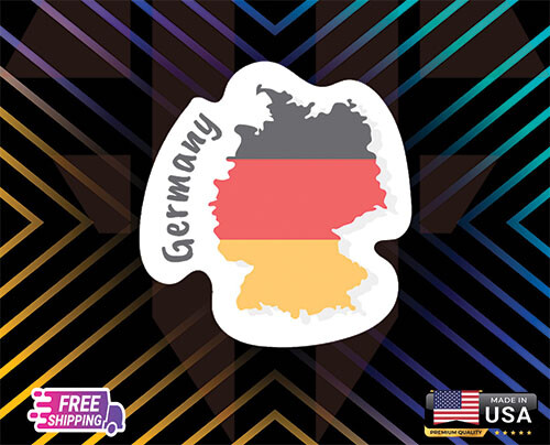 GERMANY FLAG MAP EUROPE USA STICKER DECAL LMNTED VINYL LAPTOP FREE GIFT