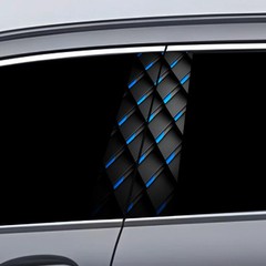 2 Pieces Waterproof Sun-resistant Car B-pillar Sticker Durable Vinyl Semi-matte