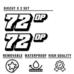 Custom Car Racing Number Class Magnet Decal x2 8,10,12-16 inch – Vibrant Style