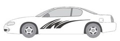 #A1208 DECAL VINYL GRAPHIC VEHICLE CAR TRUCK CROSS OVER SUV VAN SEMI MODERN AUTO
