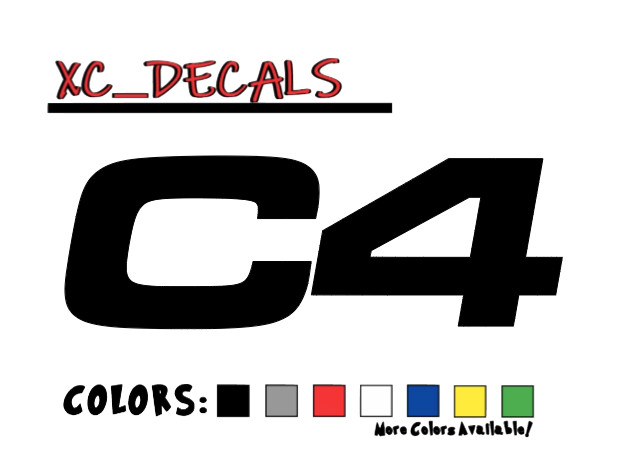 C4 Energy Decal (x2) PAIR Sticker Graphics Logo Motocross ATV JDM Dirt Drink