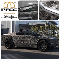 Cybertruck DIY PPF Paint Protection Film Wrap Color Change Matte Dark-Camouflage
