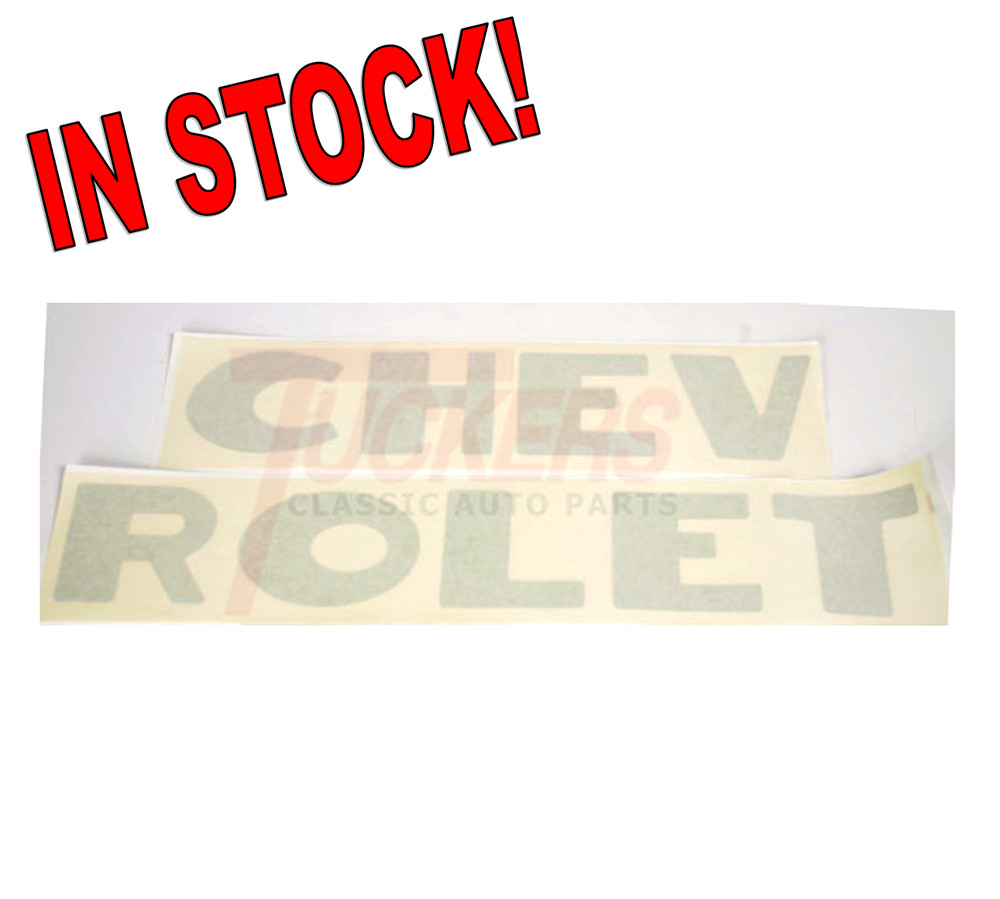 1947-1953 Chevrolet Stepside Tailgate Decals Chrome 3100 Chevy Truck Letters