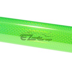 Headlight Hex Holographic Gloss Emerald Green Taillight Tint Film Fog Honeycomb