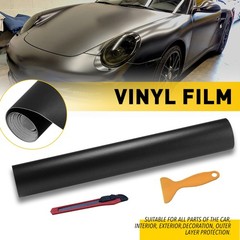 Premium Satin Black Matte Flat Vinyl Wrap Sticker Film DIY Decal Bubble Free