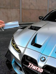 50FT x 5FT PET Silver Blue Chameleon Satin Pearl Metal Car Vinyl Wrap Sticker US