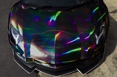 Holographic Carbon Fiber Black Laser Chrome Vinyl Wrap Sheet Film Decal Sticker