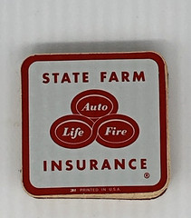 STATE FARM INSURANCE Reflective Bumper Decals Lot Of 100 Vintage 3.5″ X 3.5”