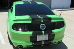 Black Double Racing Stripe Full Body Hood to Roof Sticker Decal for Ford Mustang