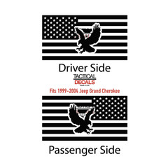 USA Flag Eagle design Decals for 1999-2004 Jeep Grand Cherokee WJ1-CX4