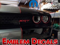 Dodge Durango “SRT” Gril / Hatch Emblem Decal 2018 2019 2020 2021 2022 2023 24